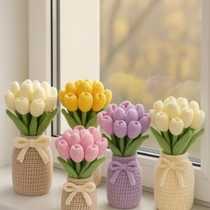 Crochet Tulip Charm Collection