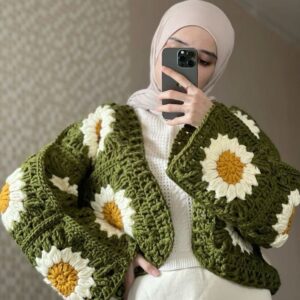 Olive Bloom Cardigan