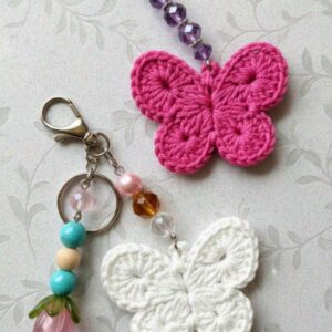 Crochet Butterfly Keychains (Set of 2)