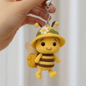 Crochet Bee Keychain